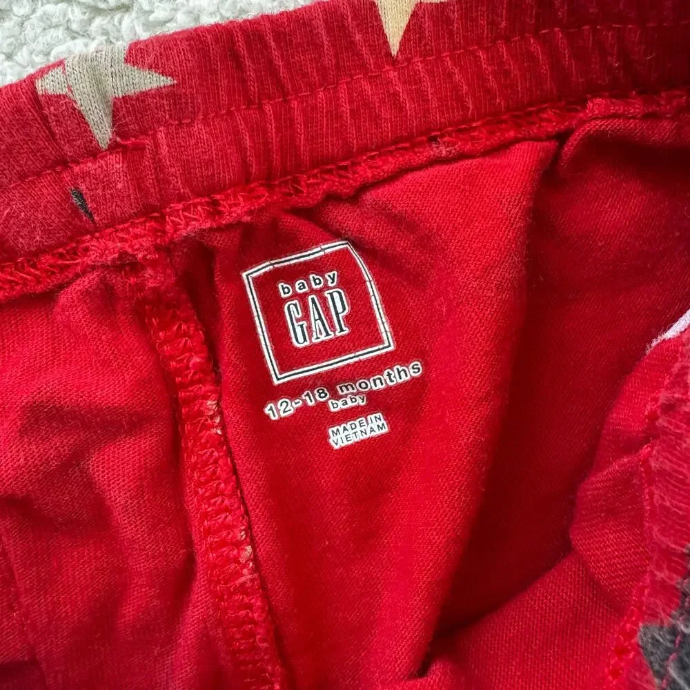 babyGap Joggers/Sweatpants: Stripes, Stars, and Love (XO), Includes 3 Pair